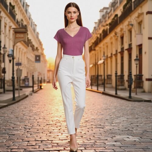 Ladies Sleeveless V-Neck Sweater
