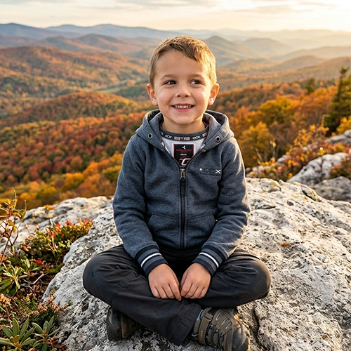 Kid's Long Sleeve Hoody Sweat Jacket