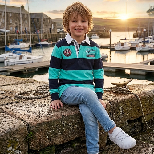 Kid's Long Sleeve Rugby Polo