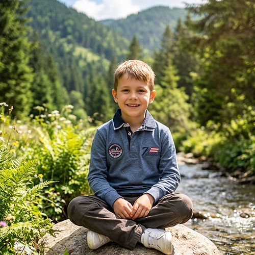 Kid's Long Sleeve Rugby Polo