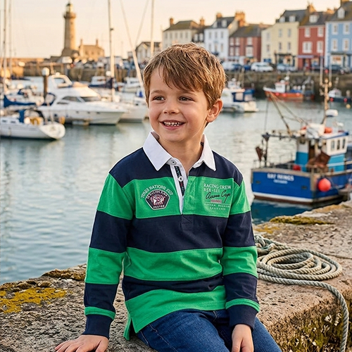 Kid's Long Sleeve Rugby Polo