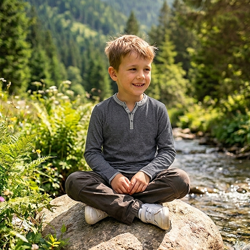 Kid's Long Sleeve Serafino
