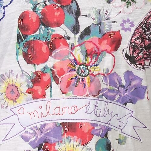 Ladies Short Sleeve V neck T Shirt 83765 1