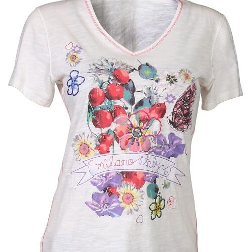 Ladies Short Sleeve V-neck T-Shirt