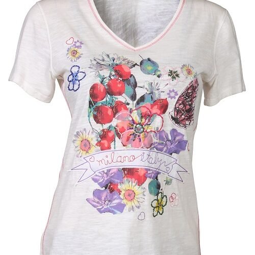 Ladies Short Sleeve V neck T Shirt 83765 e1756876326113