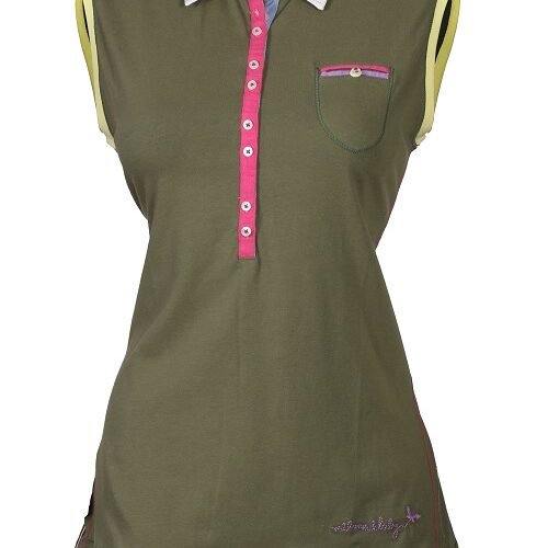 Ladies Sleeve Less Polo Shirt