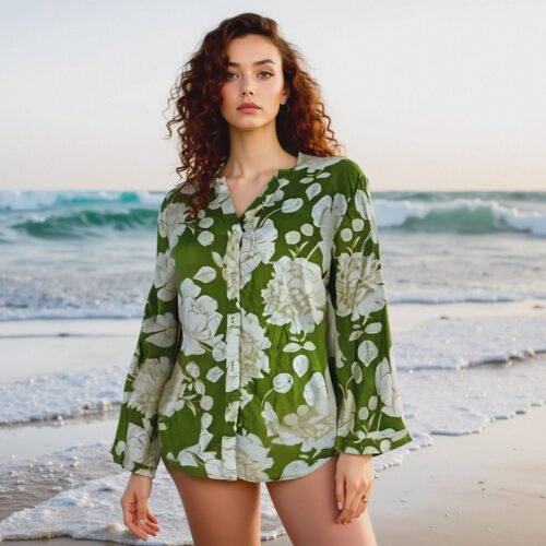 Ladies 3/4 Sleeve Long Blouse ML 003