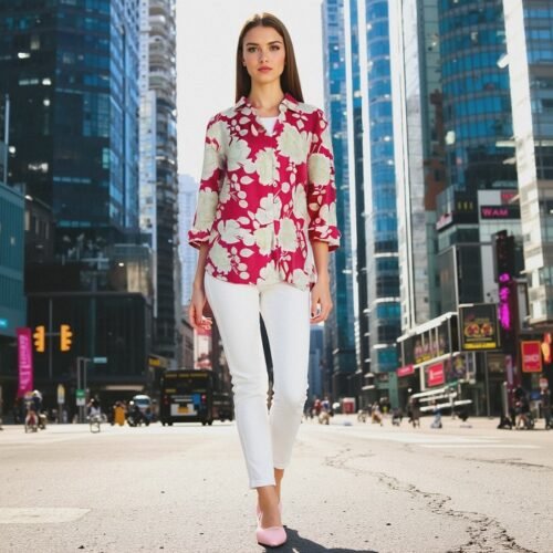 Ladies 3/4 Sleeve Long Blouse
