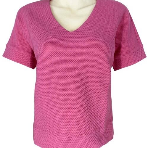 Ladies Sleeveless V-Neck Sweater with Design Rib