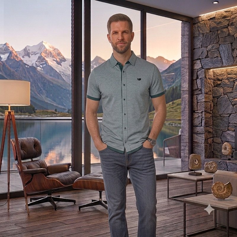 Our Own Branded Men's Short Sleeve Shirt — Style 019