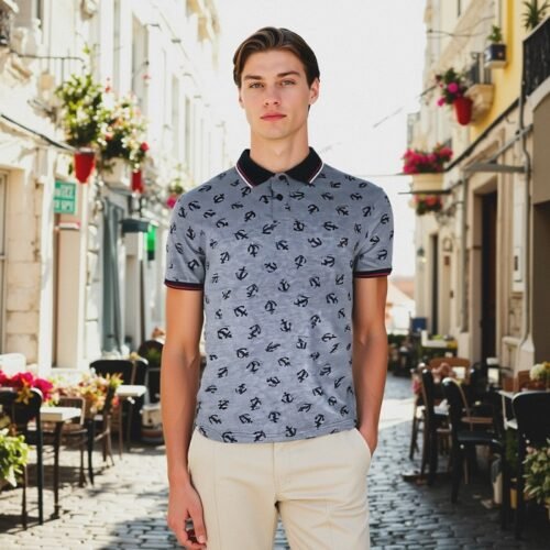 Men's short sleeve polo shirt