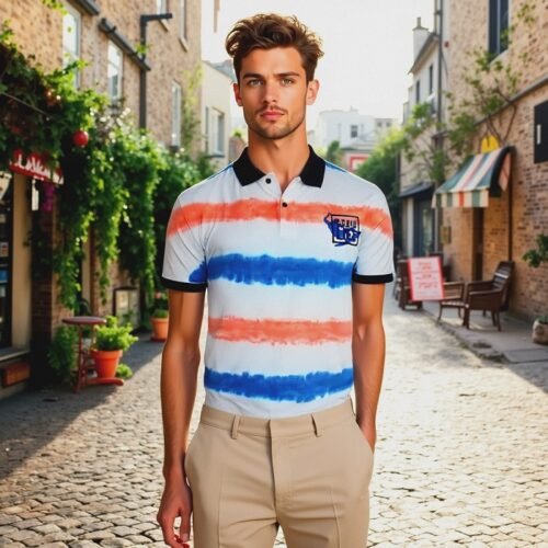 Men's short sleeve polo shirt