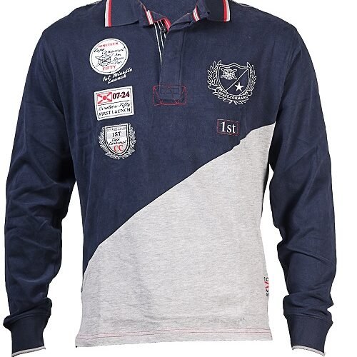 Men's Long Sleeve Rugby Polo Shirt