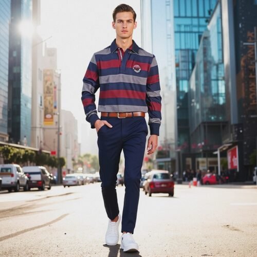 Men's Long Sleeve Polo Shirt