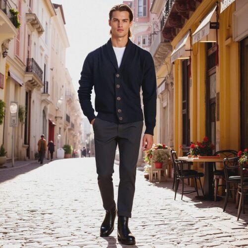 Men's Button Cardigan