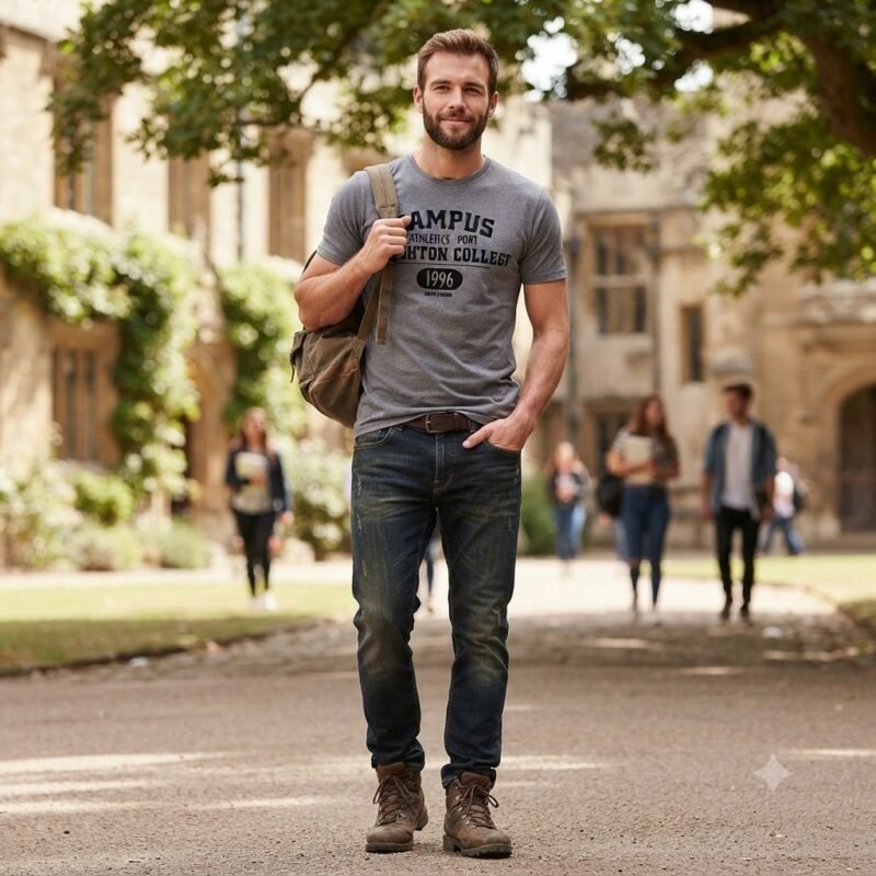 Men's Short Sleeve T-Shirt (Crew Neck) — Style NECK-7