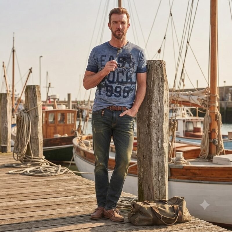 Men's Short Sleeve T-Shirt (Crew Neck) — Style NECK-182169