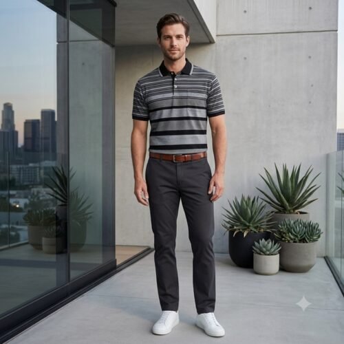 Mens short sleeve polo shirt