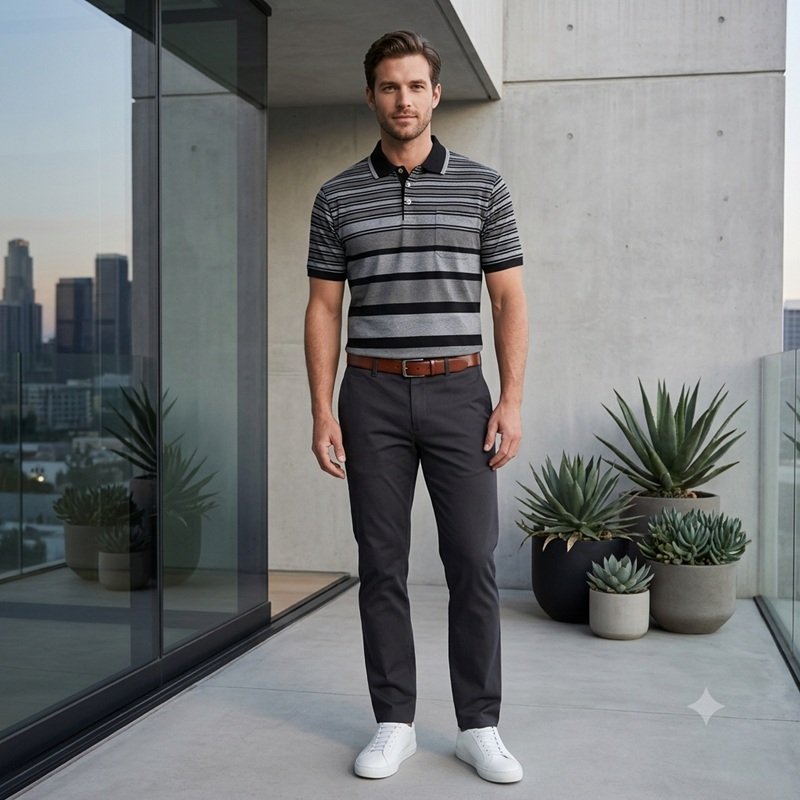 Mens short sleeve polo shirt — Style 1843