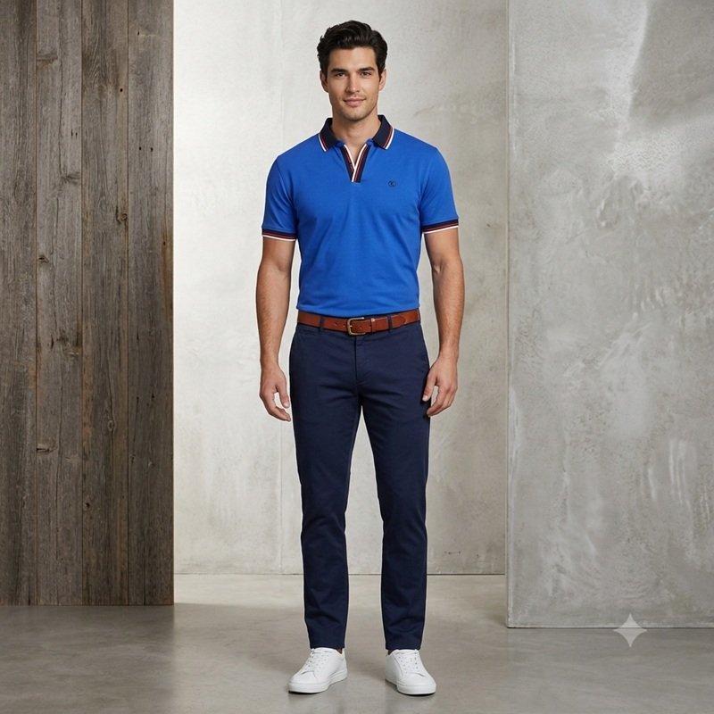 Mens short sleeve polo shirt — Style 201518