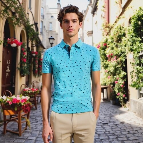 Men's short sleeve polo shirt