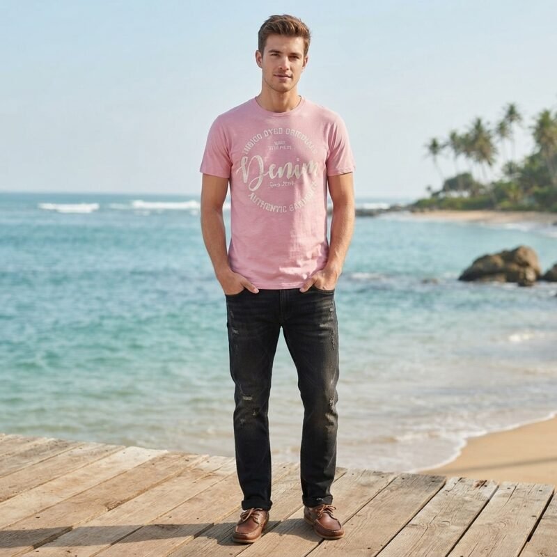 Men's Short Sleeve T-Shirt (Crew Neck) — Style NECK-4523R