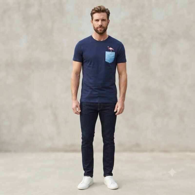 Men's Short Sleeve T-Shirt (Crew Neck) — Style NECK-4524P