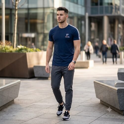 Men's Short Sleeve T-Shirt (Crew Neck) — Style NECK-13