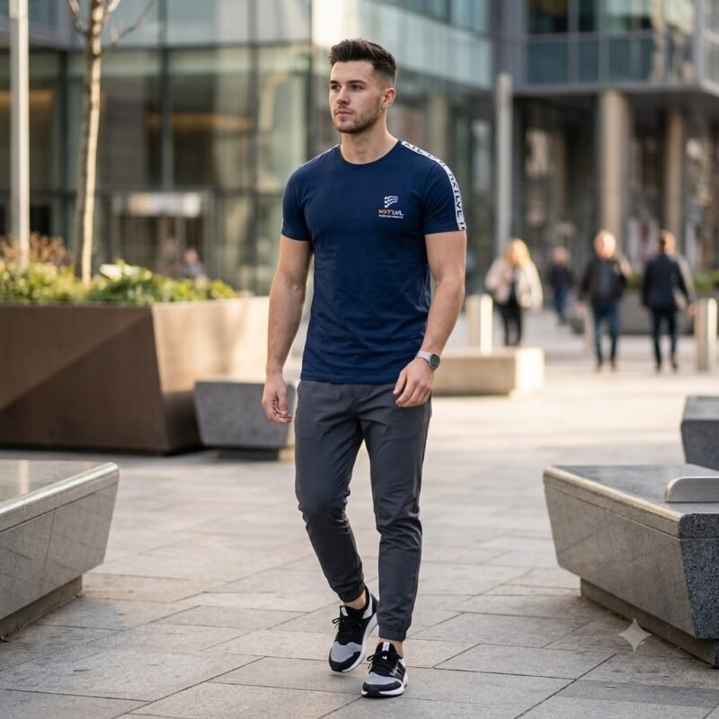 Men's Short Sleeve T-Shirt (Crew Neck) — Style NECK-13