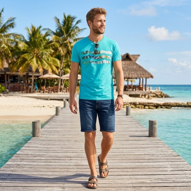 Men's Short Sleeve T-Shirt (Crew Neck) — Style MINT-3