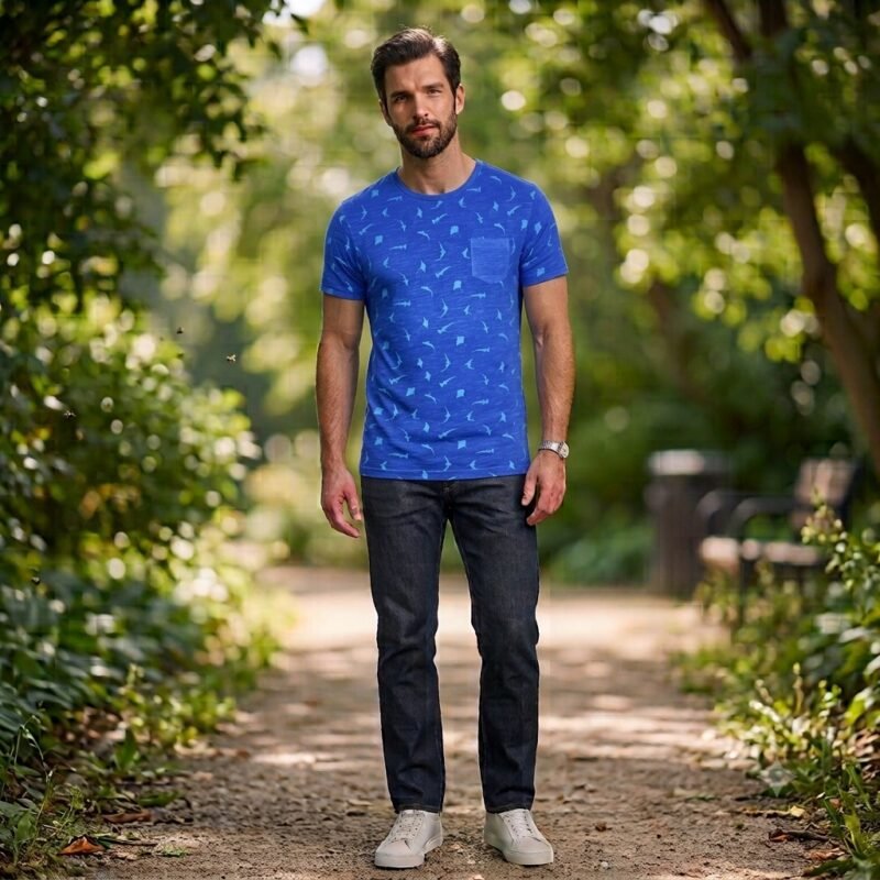 Men's Short Sleeve T-Shirt (Crew Neck) — Style NECK-4717