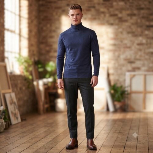Men’s Long Sleeve T-Shirt (High Neck) — Men's Bangladesh sourcing