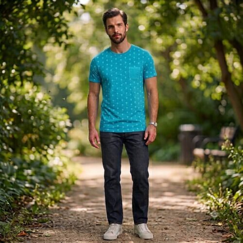 Men's Short Sleeve T-Shirt (Crew Neck) — Style NECK-4913