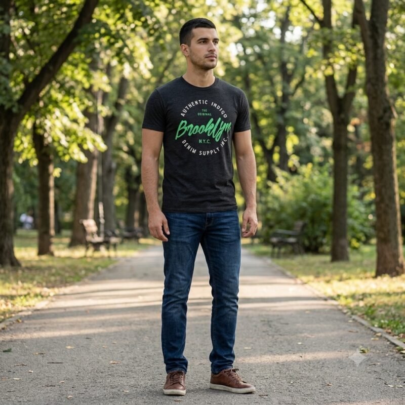 Men's Short Sleeve T-Shirt (Crew Neck) — Style NECK-20