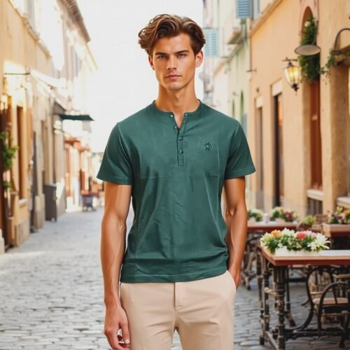Men's Short Sleeve Serafino