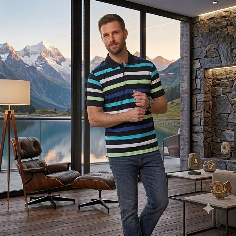 Mens short sleeve polo shirt — Style 1873