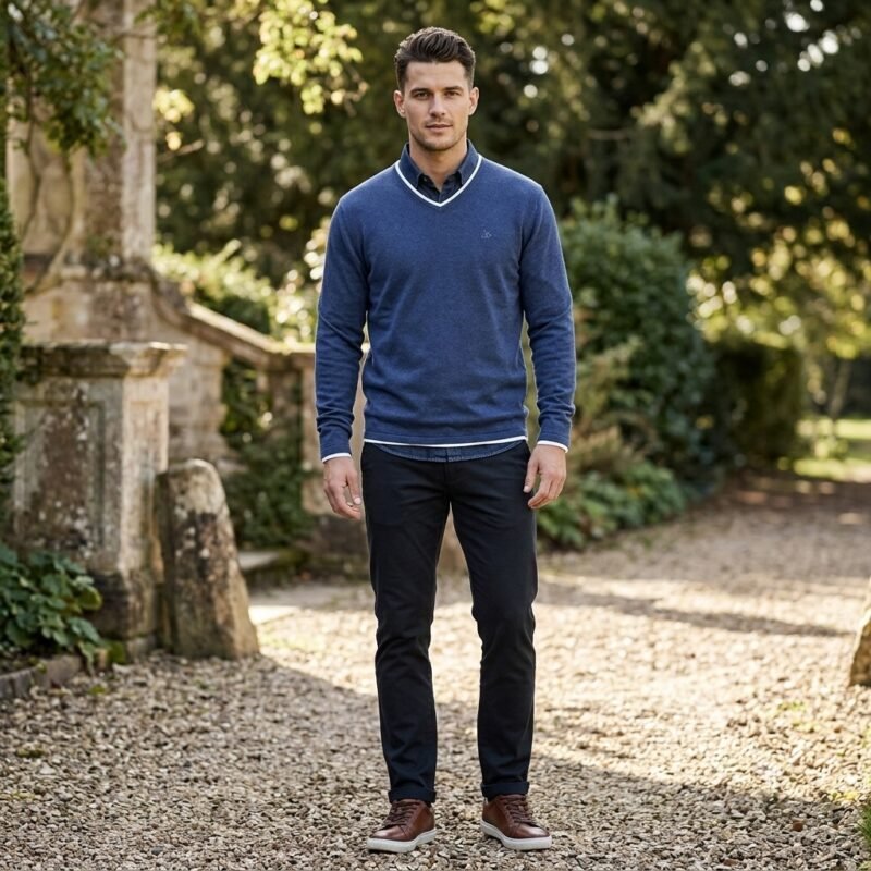 Men's 2in1 Sweater V-neck — Style 1340
