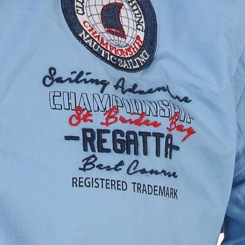 Mens Long Sleeve Causal Shirt with Embroidery 1