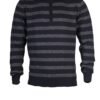 Mens Mock Neck Stripe Pullover