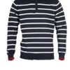 Mens Mock Neck Stripe Pullover 161374