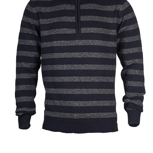 Men's Mock Neck Stripe Pullover
