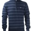 Mens Mock Neck Stripe Pullover st