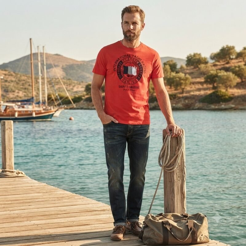 Men's Short Sleeve T-Shirt (Crew Neck) — Style NECK-2