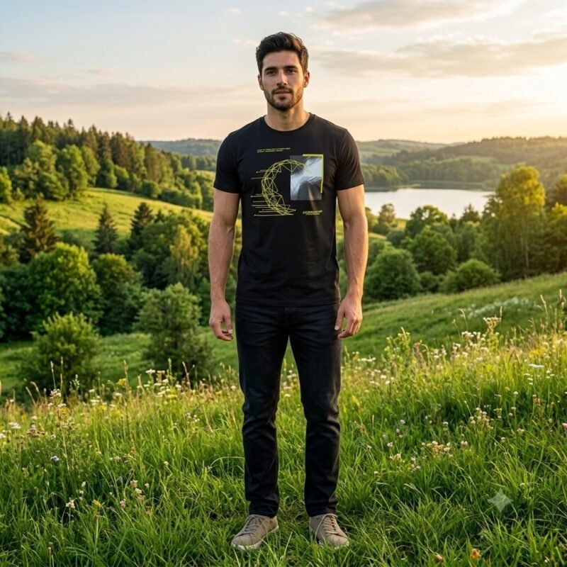Men's Short Sleeve T-Shirt (Crew Neck) — Style NECK-5007B
