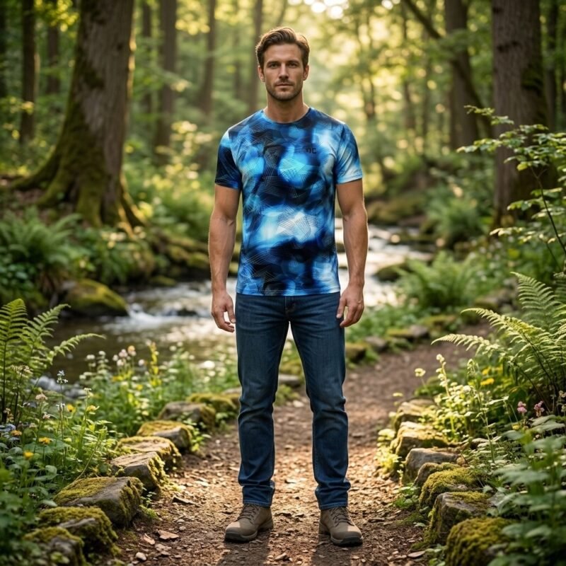 Men's Short Sleeve T-Shirt (Crew Neck) — Style NECK-5007N