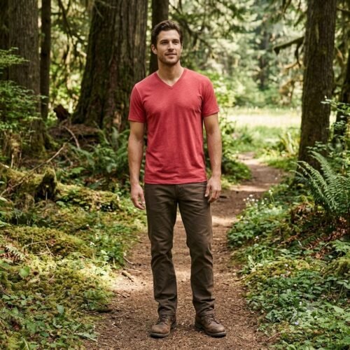 Men’s Short Sleeve T-Shirt (V-Neck) — Men's Bangladesh sourcing