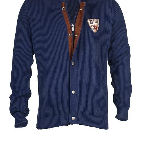 Men's Sweater with Button Placket