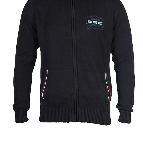 Men's Sweater with Full Zipper Placket