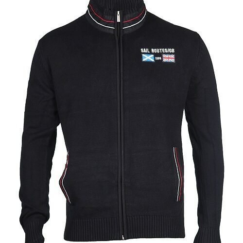 Men's Sweater with Full Zipper Placket