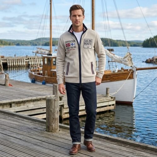 Men’s Sweater with Full Zipper Placket — Men's Bangladesh sourcing